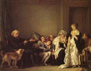 Jean-Baptiste Greuze A Visit to the Priest oil